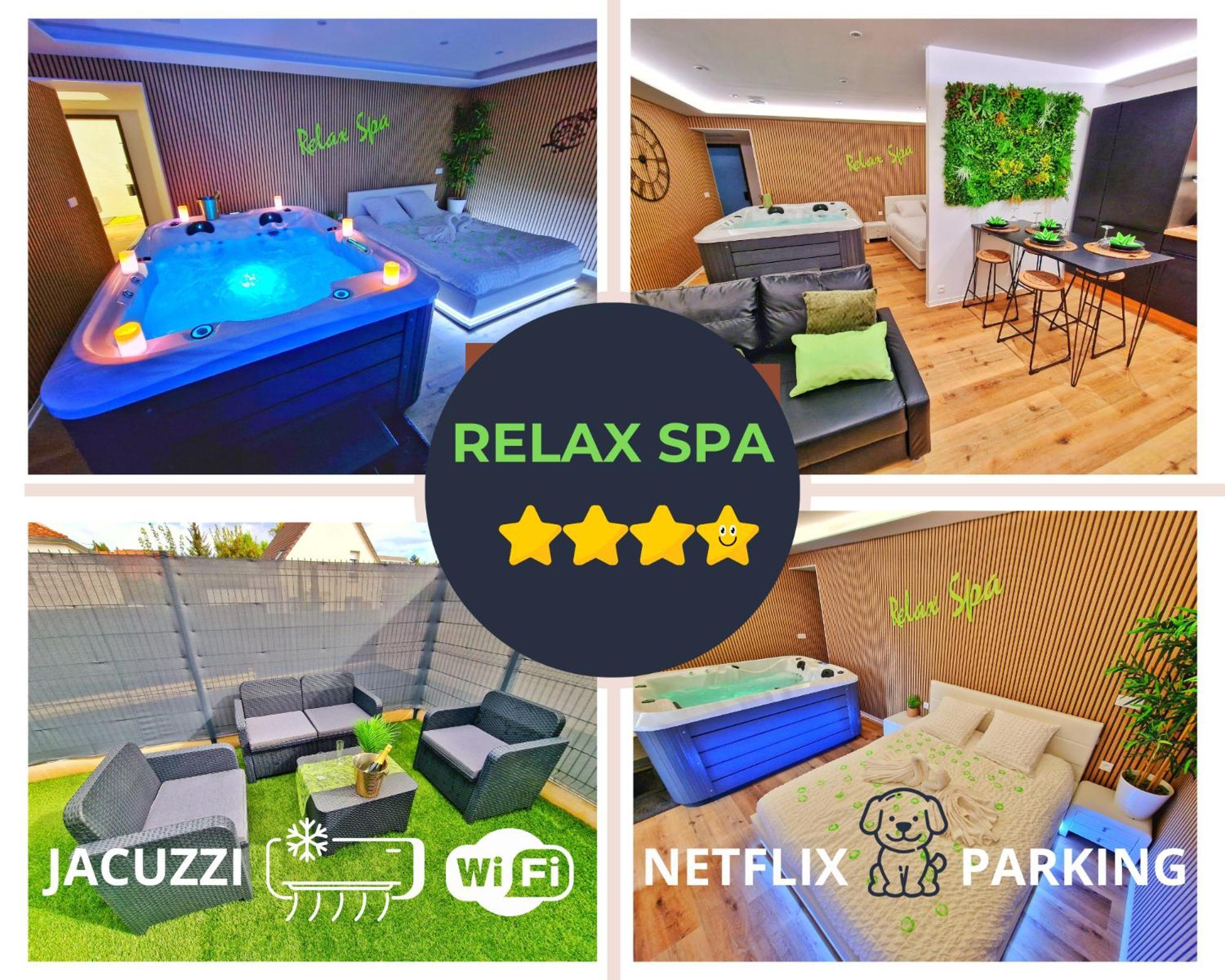 Relax Spa-4 Pers-Jacuzzi-Parking-Jardin-Clim-Colmar Muntzenheim Buitenkant foto